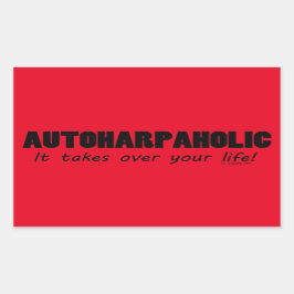 Autoharpaholic assume o adesivo retangular de vida