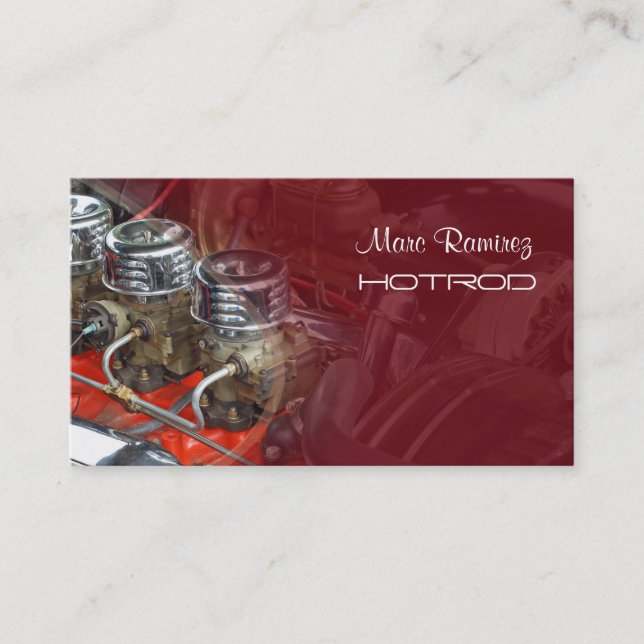 Automotivo, cartões de visitas fotográficos (Frente)