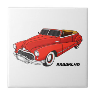 Automóvel clássico vermelho 1948