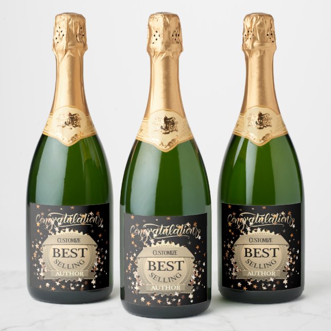 Autor Best-Selling Personalizado Dourado (Garrafas)