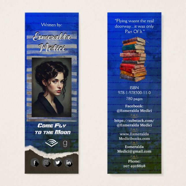 Autor de promoção Blue Sci Fi Fantasy (Frente & Verso)