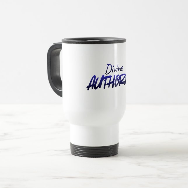 AUTORIDADE Divina – Caneca de Viagem com Design Gr (Frente Esquerda)