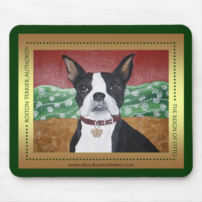 Autoridade Mousepad de Boston Terrier (Frente)