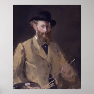 Autorretrato com Paleta por Manet - Poster