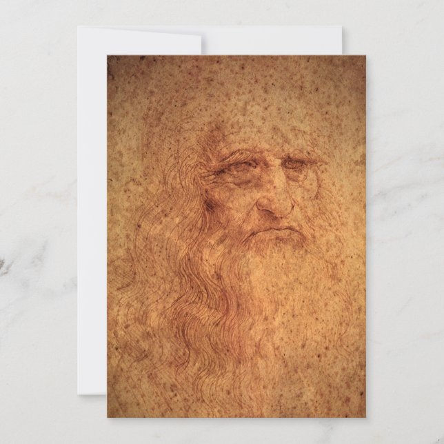 Autorretrato de Leonardo da Vinci, Arte do Renasci (Frente)