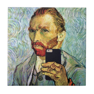 Autorretrato de Vincent Van Gogh com Celular Selfi
