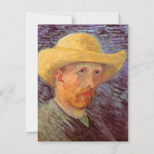 Autorretrato de Vincent van Gogh com chapéu de pal