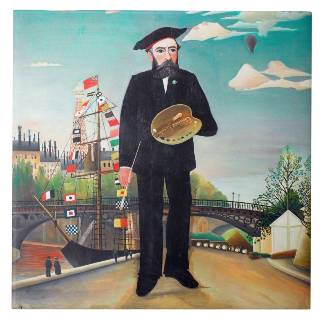 autorretrato, paisagem, Rousseau (Frente)