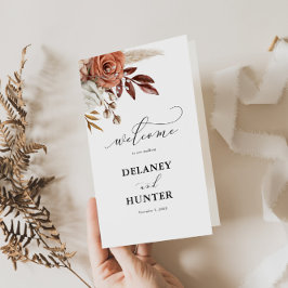 Autum Rustic Floral, Folheto do Programa de Papel 