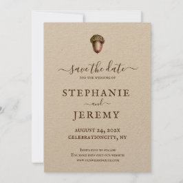 Autumn Acorn Salve o Convite de Data