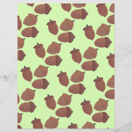 Autumn Acorns Pattern, Livro Verde de outono