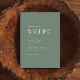 Autumn Boho Deco | Convite para Casamento Verde de