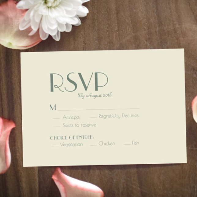 Autumn Boho Deco | Cream Wedding RSVP Card (Criador carregado)