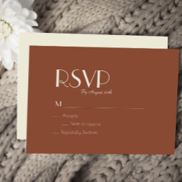 Autumn Boho Deco | Rust Wedding RSVP Card