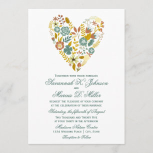 Autumn Boho Floral Casamentos outono Convites