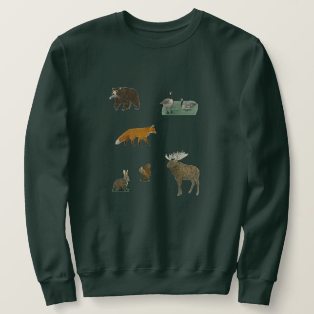 Autumn Canada Forest Animais Men Top (Frente do Design)