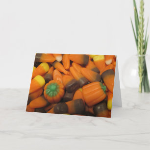 Autumn Candy Corn "Feliz Halloween!" Cartão