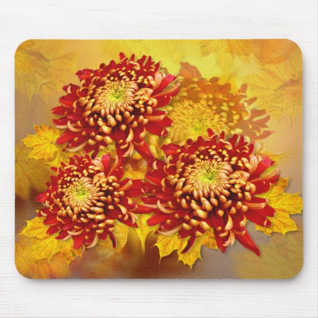 Autumn Chrysanthemums ~ Mousepad (Frente)