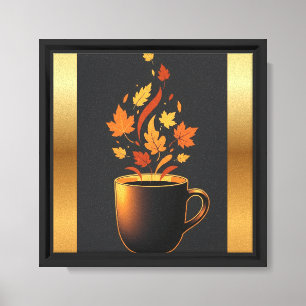 Autumn Coffee Mug Wall Art - Fall Deixa Canvas