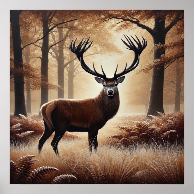 Autumn Deer Poster (Frente)