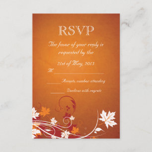 Autumn deixa Abstrato RSVP