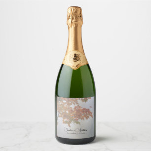 Autumn Deixa Rótulo de Vinho Espumante De Casament