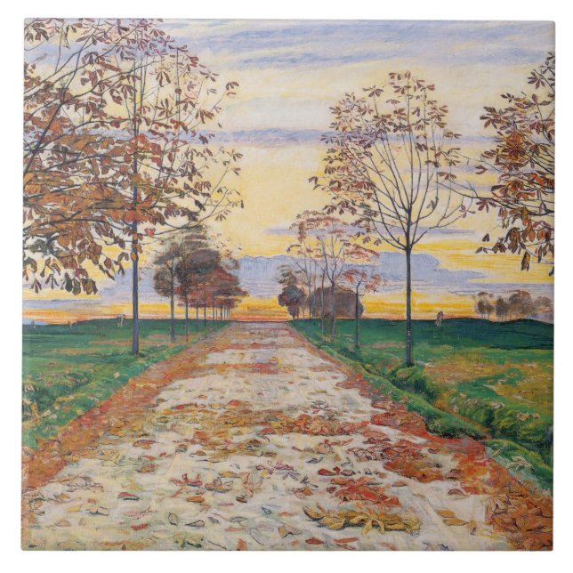 Autumn Evening (por Ferdinand Hodler) (Frente)