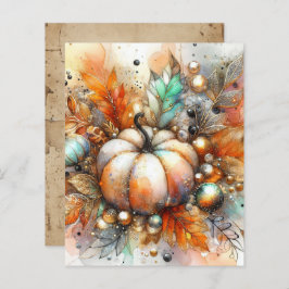Autumn Fall Pumpkin Harvest Scrapbook Paper