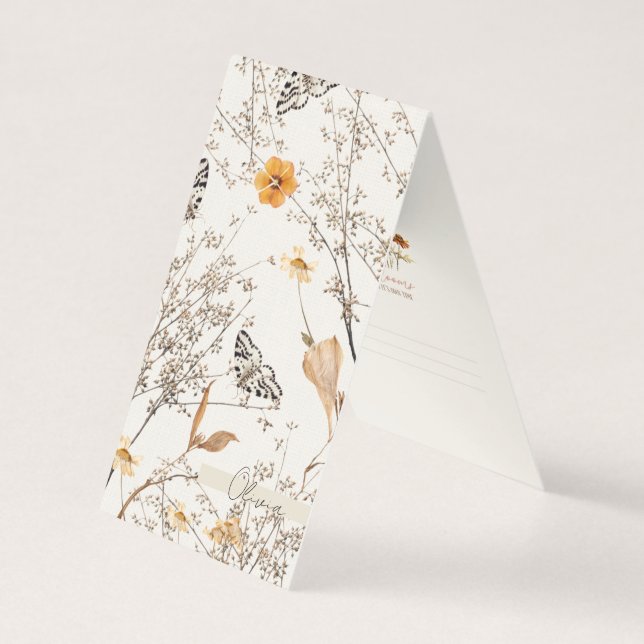 Autumn Floral Butterfly Folded Card (Frente)