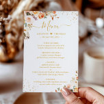 Autumn Floral Deixa Boho Chic Jantar Menu<br><div class="desc">Autumn Floral Deixa Boho Chic Jantar Menu. Para mais personalização,  clique no link "personalizar mais" e use nossa ferramenta design para modificar esse modelo. Se precisar de ajuda ou itens correspondentes,  entre em contato comigo.</div>