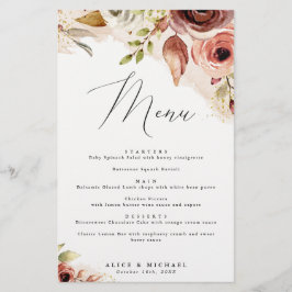 Autumn Floral, Menu de Janto de Eventos Flores de 