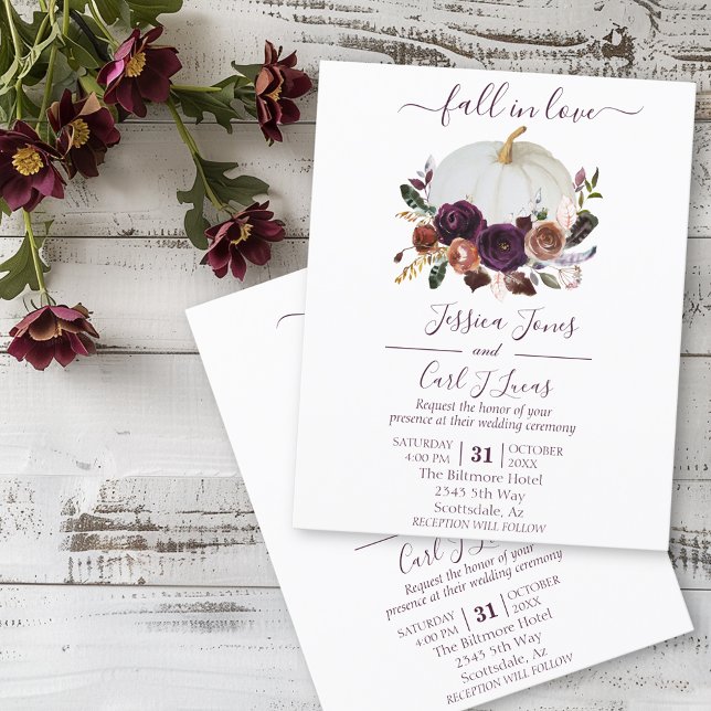 Autumn Floral Pumpkin Boho Fall (Criador carregado)