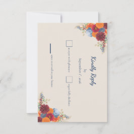 Autumn Floral RSVP Card