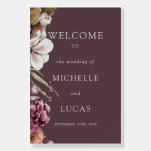 Autumn Floral Welcome Sign