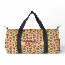 Autumn Foliage Cream Patterno Duffel Bag