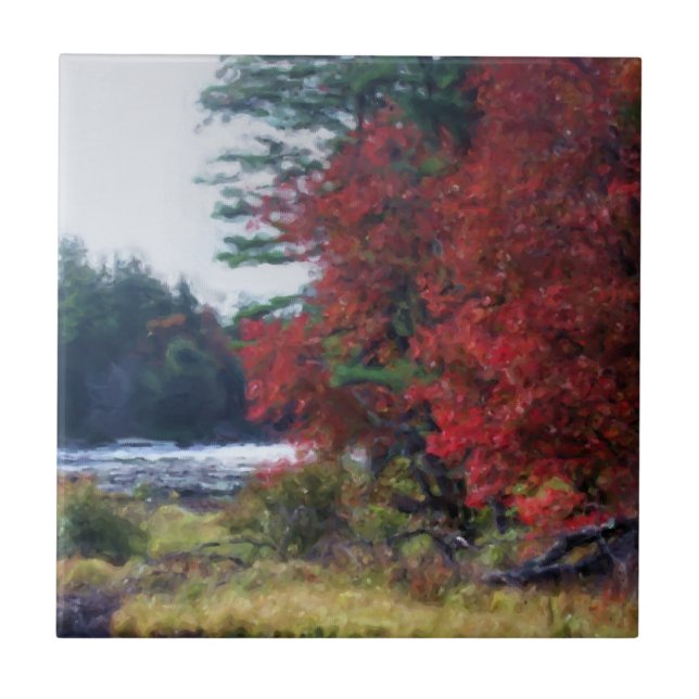 Autumn Foliage Pond Nature Art (Frente)