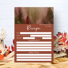 Autumn Forest Watercolor Receita para a noiva