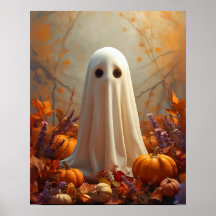 Autumn Ghost - Cozy Halloween & Fall Poster
