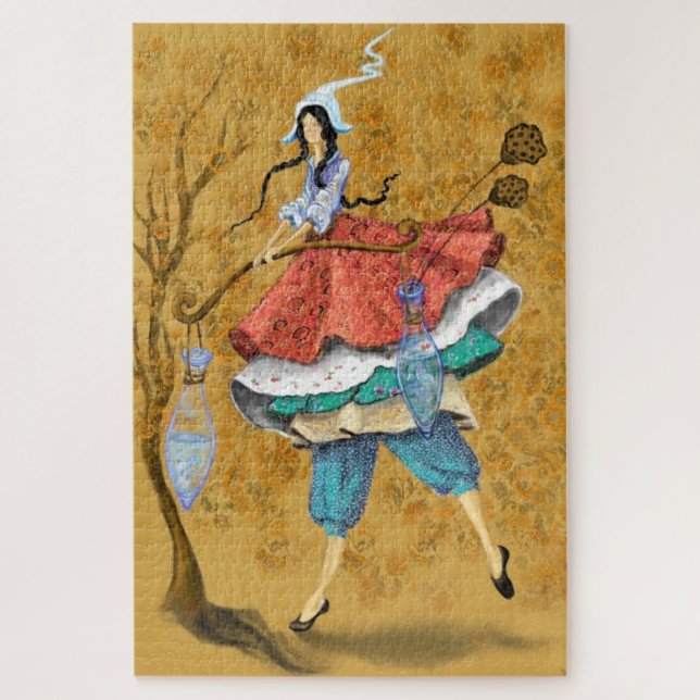 Autumn Girl Fantasy Jigserpintando Quebra-cabeça (Vertical)