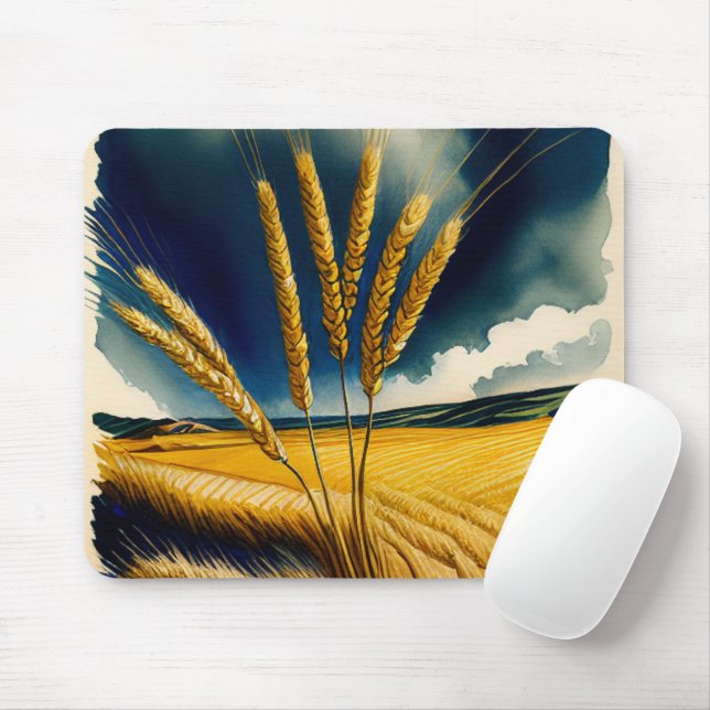 Autumn Harvest Prairie Dourada Mousepad (Com mouse)