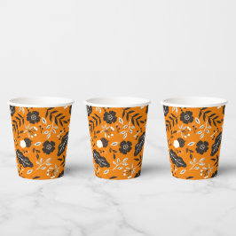 Autumn Leaves, Berries & Acorns Paper Cups