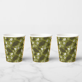 Autumn Leaves, Berries & Acorns Paper Cups