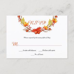 Autumn Leaves Berries RSVP
