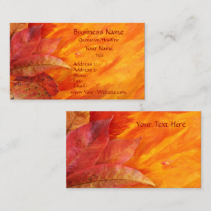 Autumn Leaves Cartão de visita