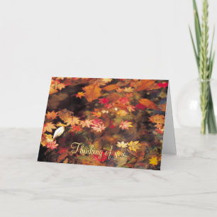 Autumn Leaves no Cartão de Condolência de Água