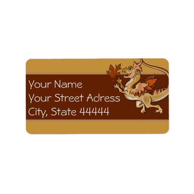 Autumn lil'leaf Dragon etiquetas de endereços (Frente)