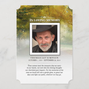 Autumn Memorial Cartões de agradecimentos - Talvez