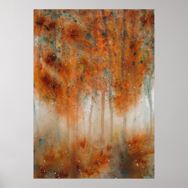 Autumn Morning Watercolor Impressão (Frente)