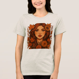 Autumn Muse - Mulher com Flores de Queda