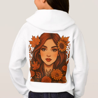 Autumn Muse - Mulher com Flores de Queda